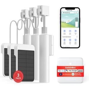 SwitchBot Smart Motorized Blinds Kit 3 Pack Solar Plus Hub Alexa Google Home